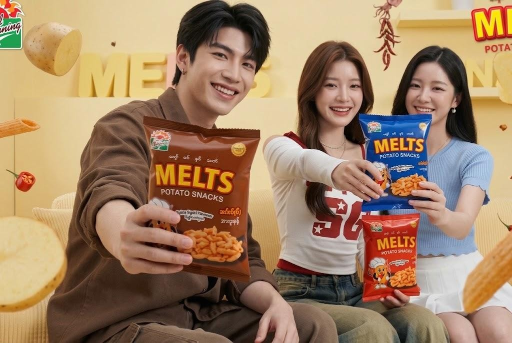 Product ads for Melts potato snacks